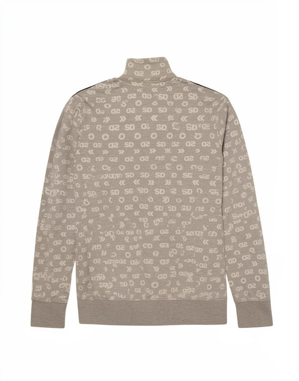 Superdry Mujer Graphic Chándal Top Chaqueta UK 10 Small Gris Algodón