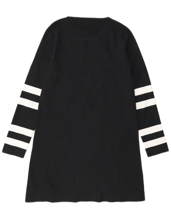 Zara Suéter tipo jersey para mujer UK 44 Medio Negro Colorblock Modal