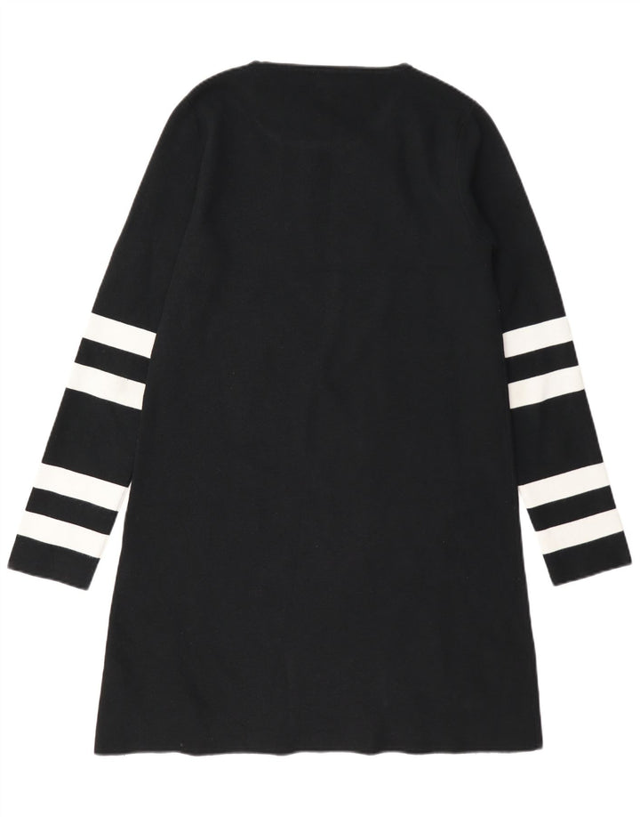 Zara Suéter tipo jersey para mujer UK 44 Medio Negro Colorblock Modal