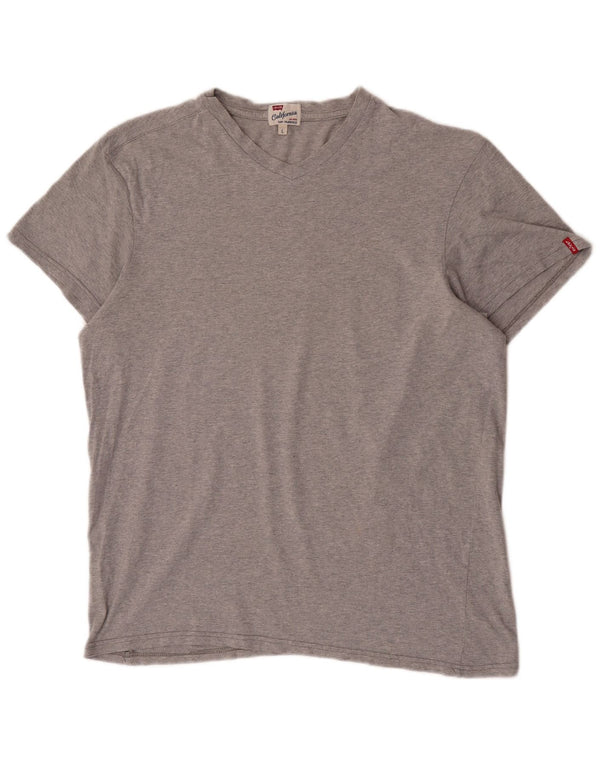 Camiseta Levi's para hombre Top grande de algodón gris
