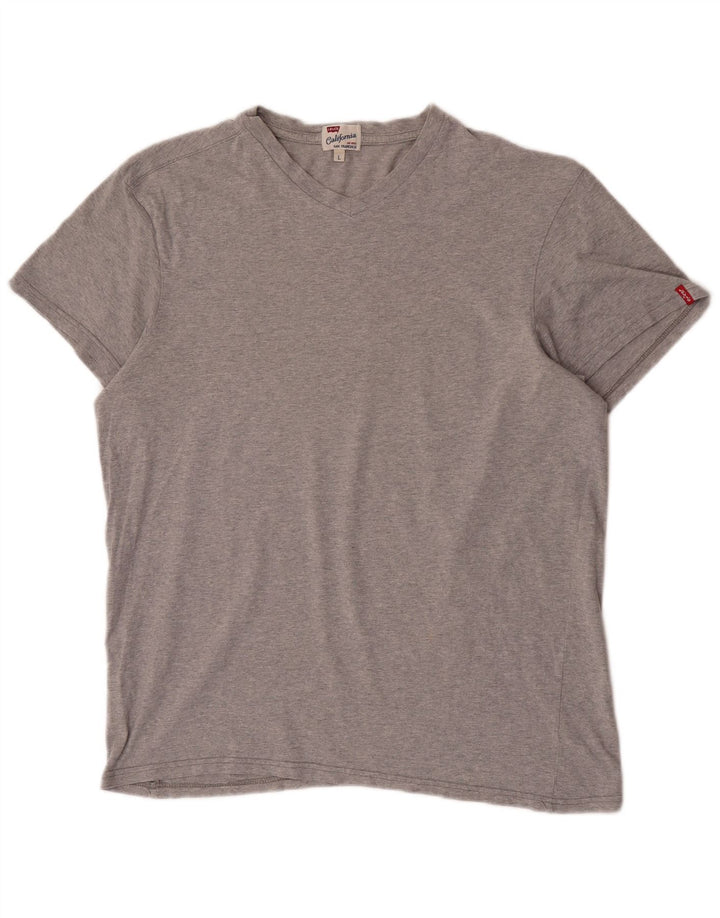 Camiseta Levi's para hombre Top grande de algodón gris