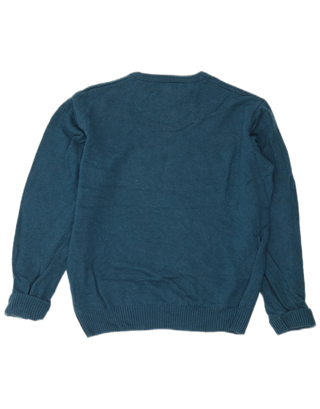 John Lewis - Jersey de cuello redondo para hombre, talla pequeña, lana merino azul