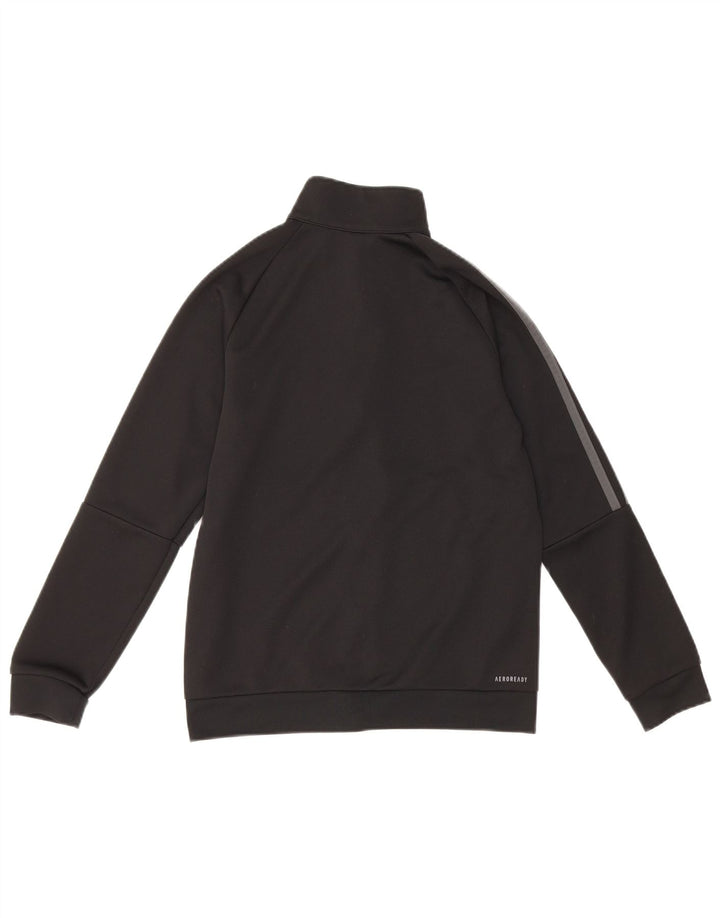 ADIDAS Chicos Aeroready Chándal Top Chaqueta 11-12 Años Negro Poliéster
