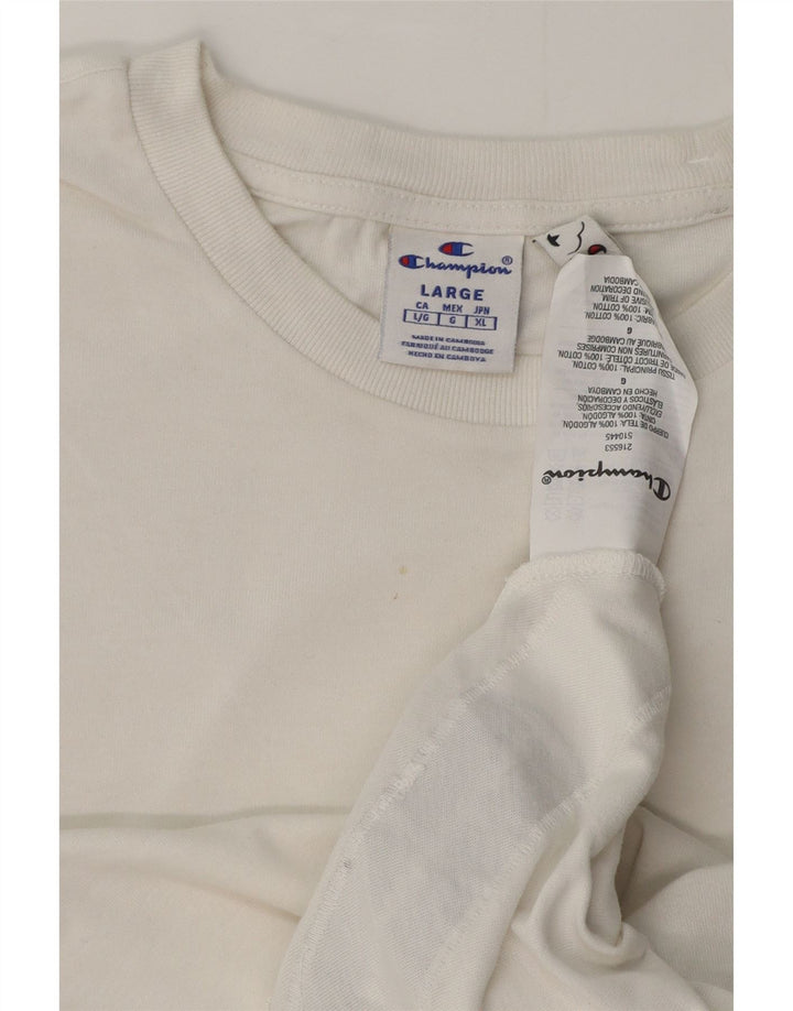 Champion Camiseta para hombre Top Large White Cotton
