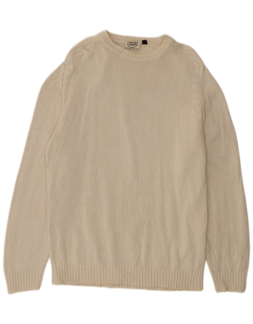 Murphy & Nye Jersey de cuello redondo para hombre XL Algodón beige