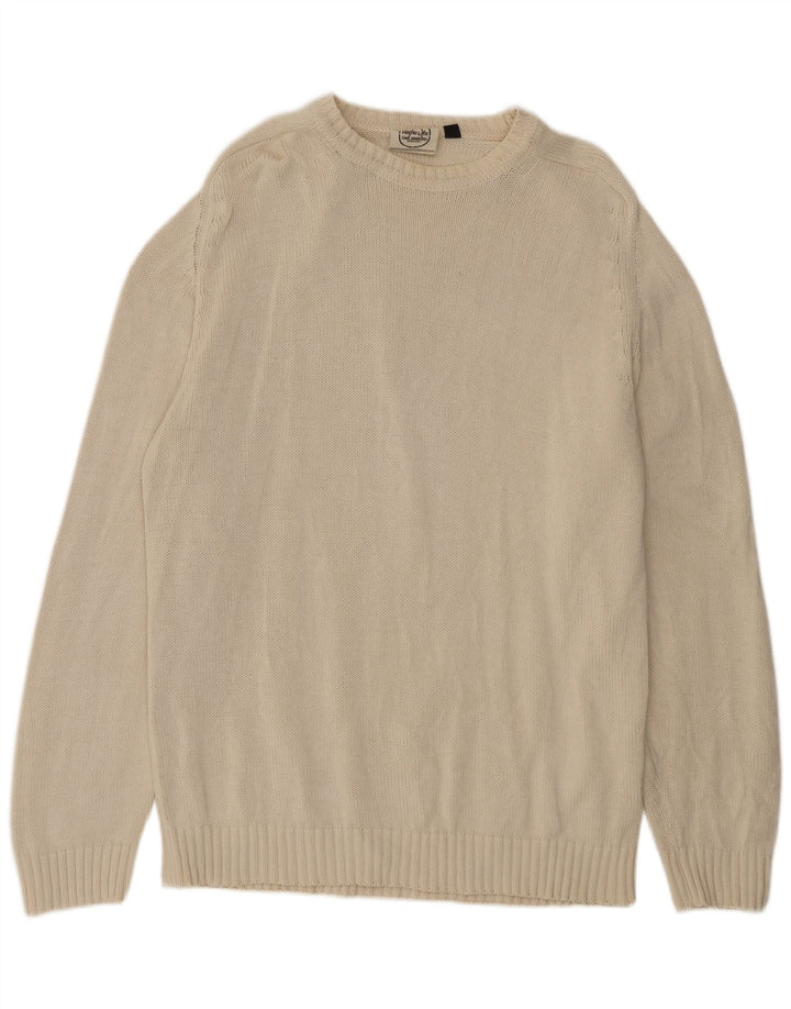 Murphy & Nye Jersey de cuello redondo para hombre XL Algodón beige