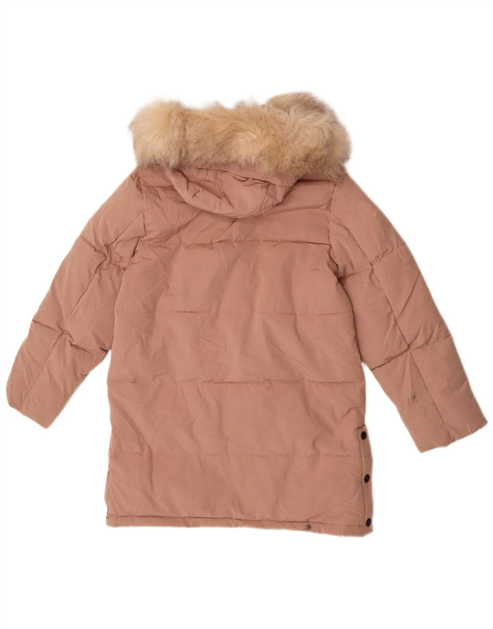 Zara Anorak Niña Con Capucha 13-14 Años Rosa Poliéster