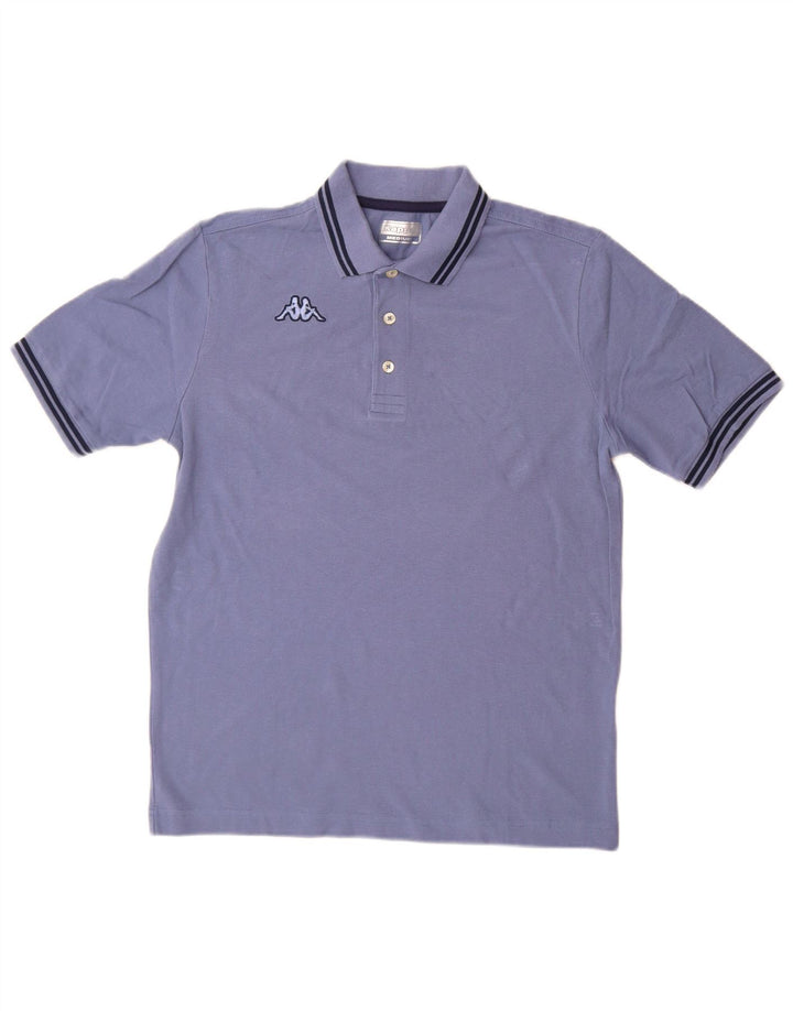 Polo Kappa Hombre Algodón Azul Medio