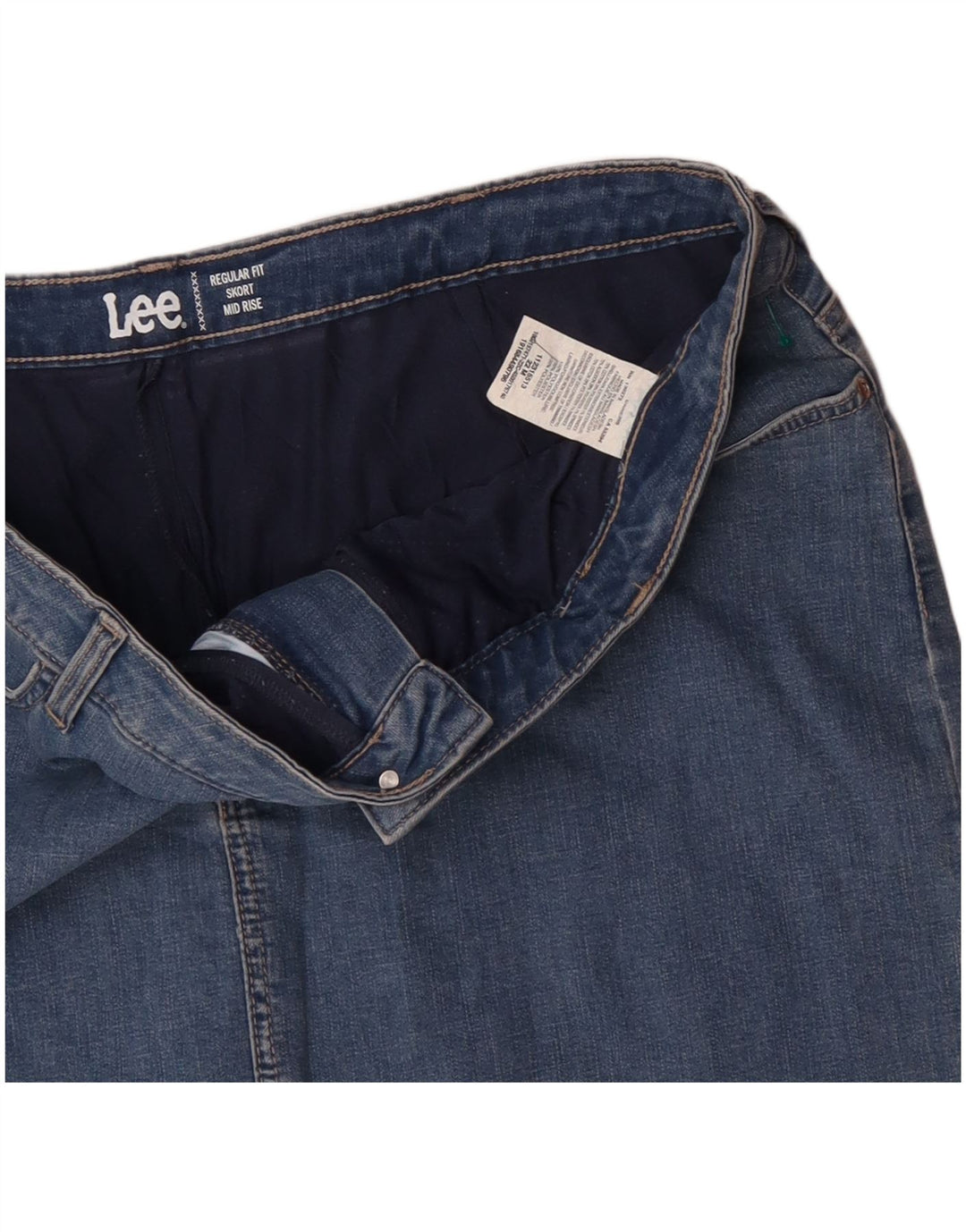 LEE Falda vaquera de corte regular para mujer US 22 3XL W44 Algodón azul