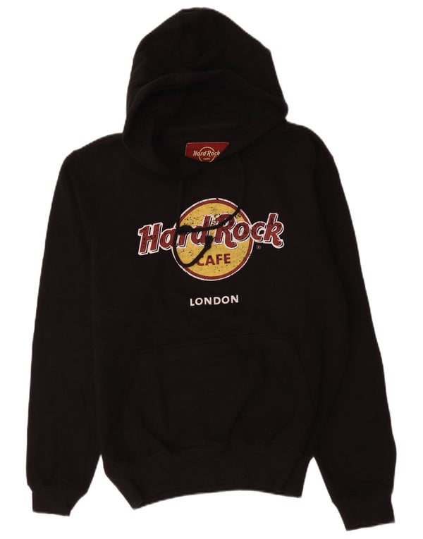 Hard Rock Cafe Hombre London Graphic Sudadera con capucha Jumper Medium Negro Algodón