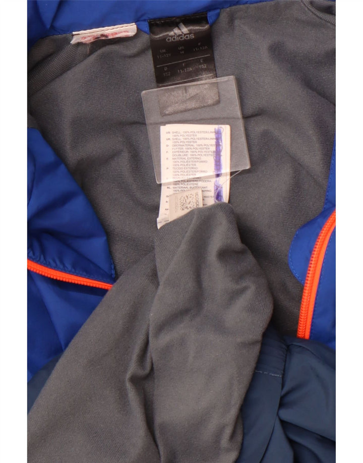 ADIDAS Chicos Clima Proof Chándal Top Chaqueta 11-12 Años Azul Marino