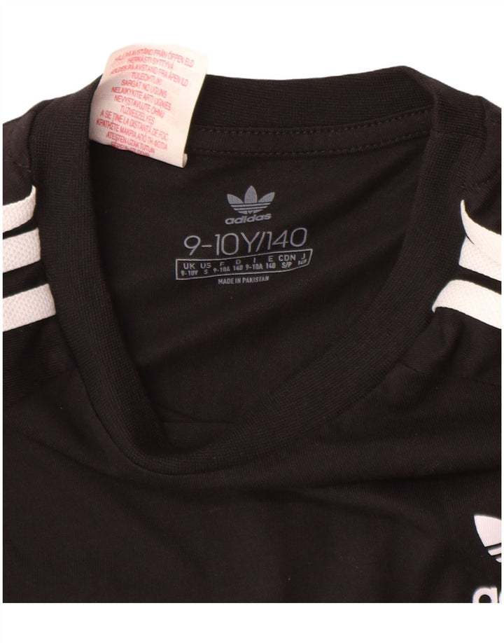 ADIDAS Camiseta Niña Manga Larga 9-10 Años Negro Algodón