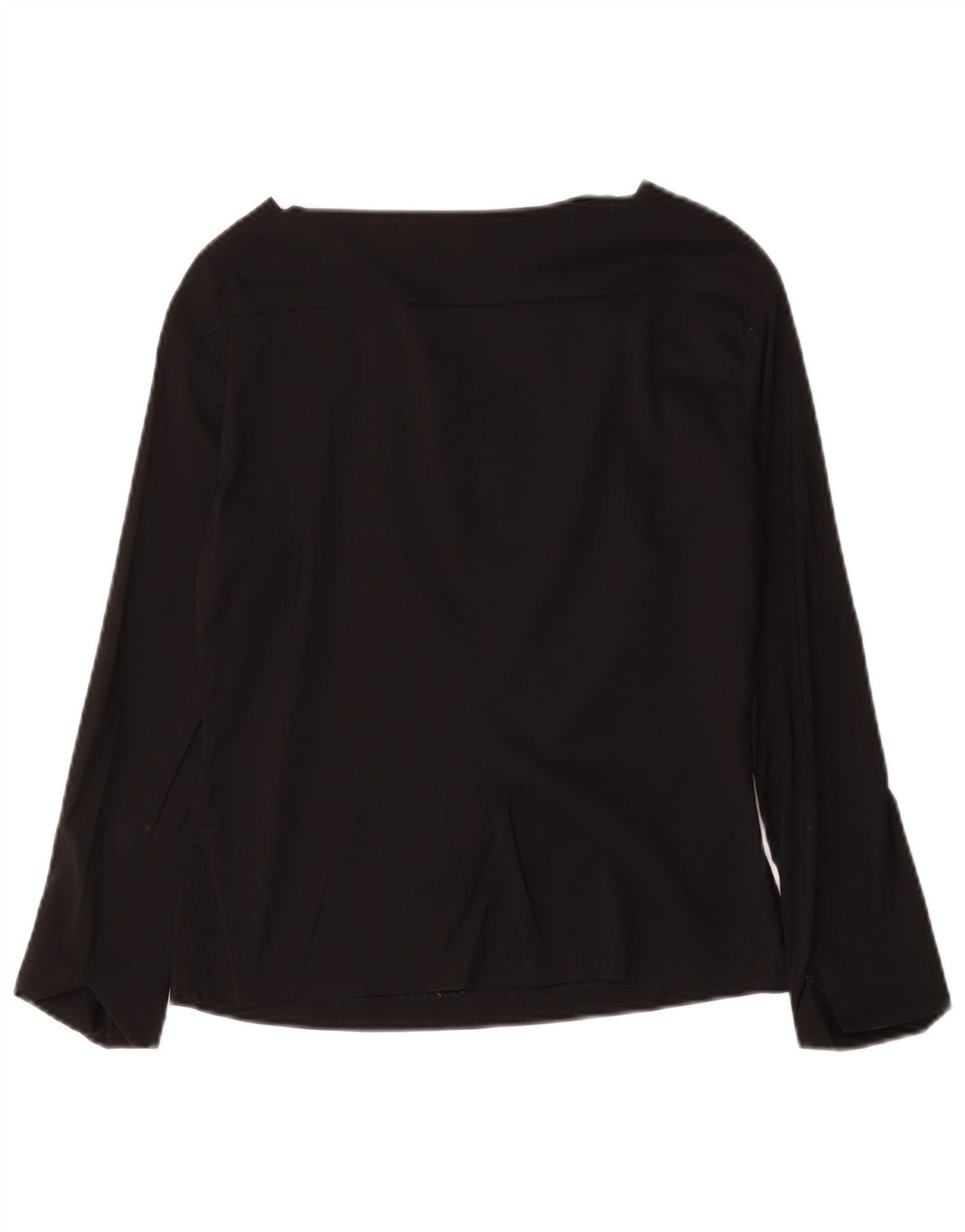 Zara Blusa de Manga Larga para Mujer Top UK 42 Mediano Negro Algodón