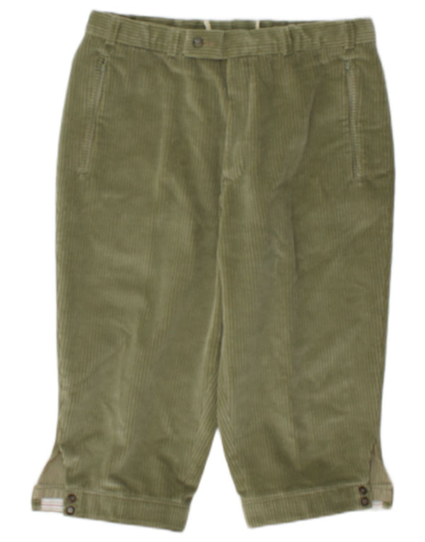 Pantalones cortos de pana vintage para hombre IT 48 Medio W30 Caqui