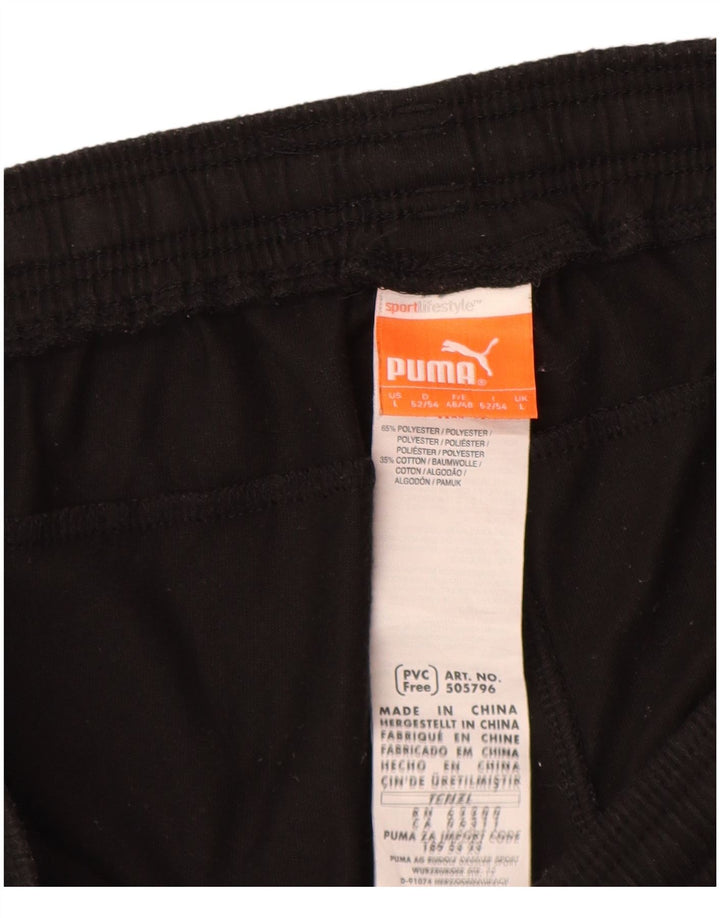 Puma - Pantalones cortos deportivos para hombre (talla grande), color negro, poliéster