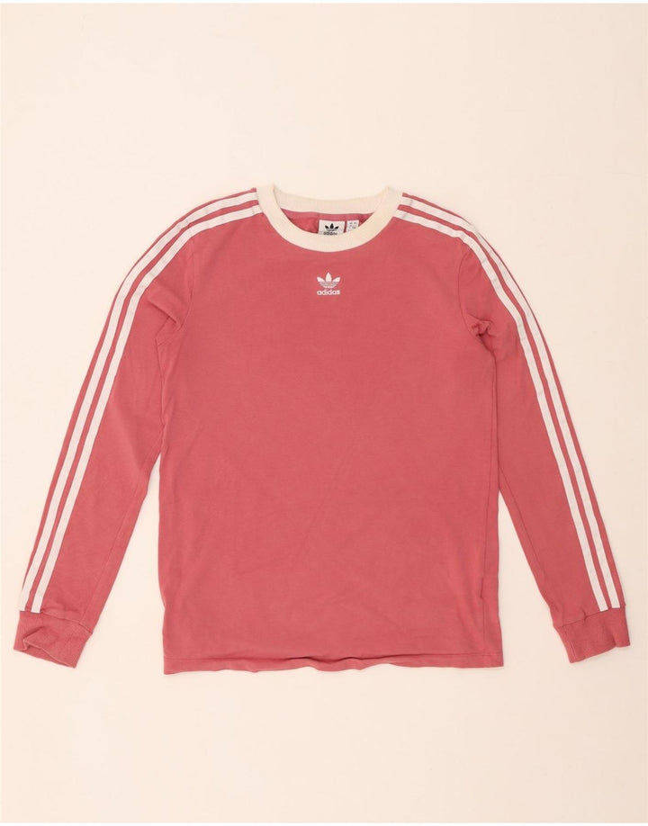 ADIDAS Camiseta de manga larga para mujer UK 8 Pequeño Algodón rosa