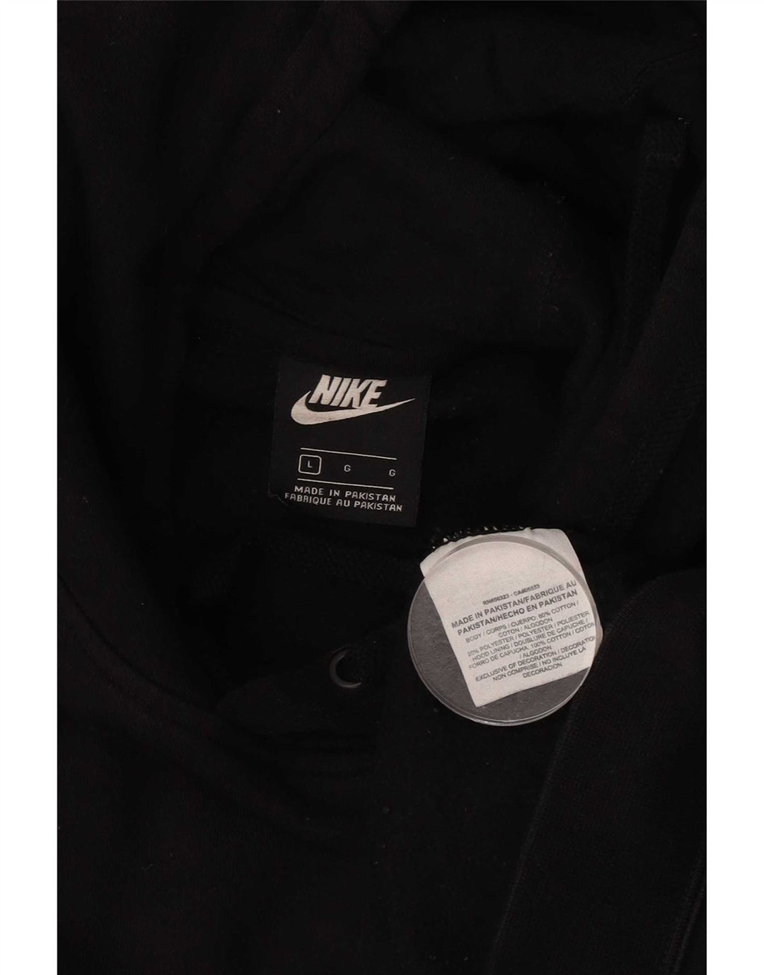 Nike - Sudadera con capucha para hombre, talla grande, algodón negro