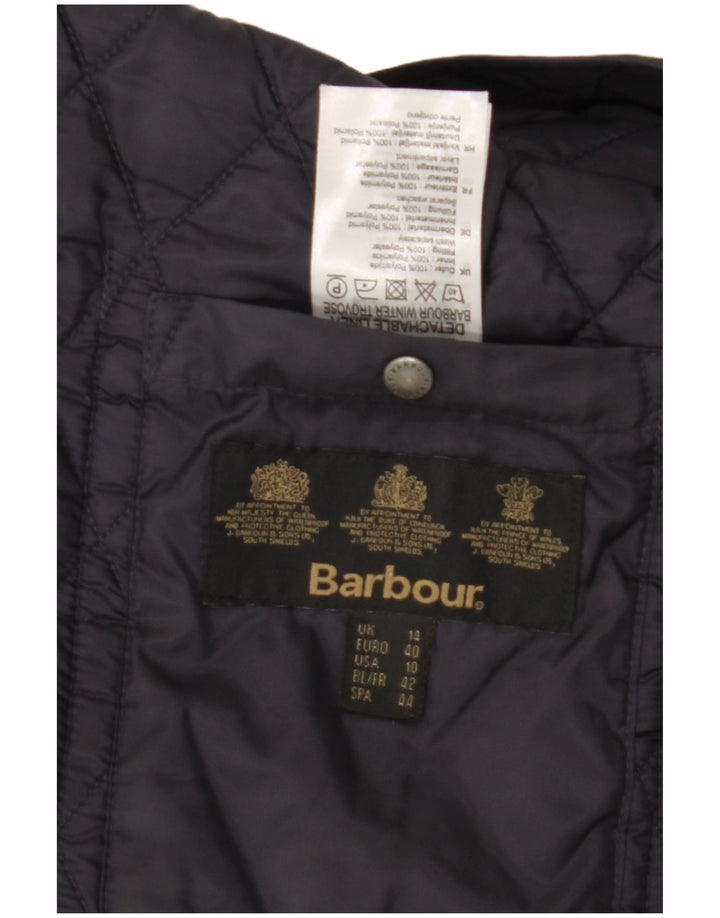 BARBOUR Chaqueta acolchada para mujer UK 40 Grande Poliamida azul marino