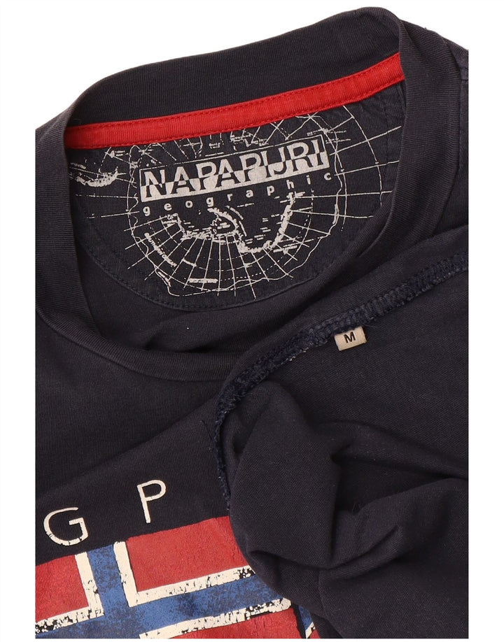 NAPAPIJRI Camiseta gráfica para hombre Top Medium Azul marino