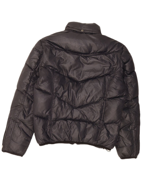 Diesel Chaqueta acolchada con capucha para hombre UK 44 2XL Nylon negro