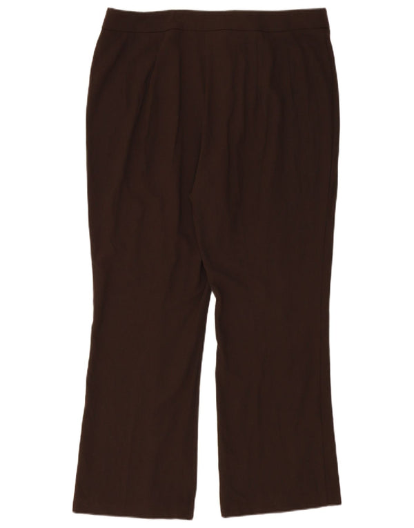Marks & Spencer Pantalones Casuales de Cintura Alta para Mujer UK 18 XL W36 L28 Marrón