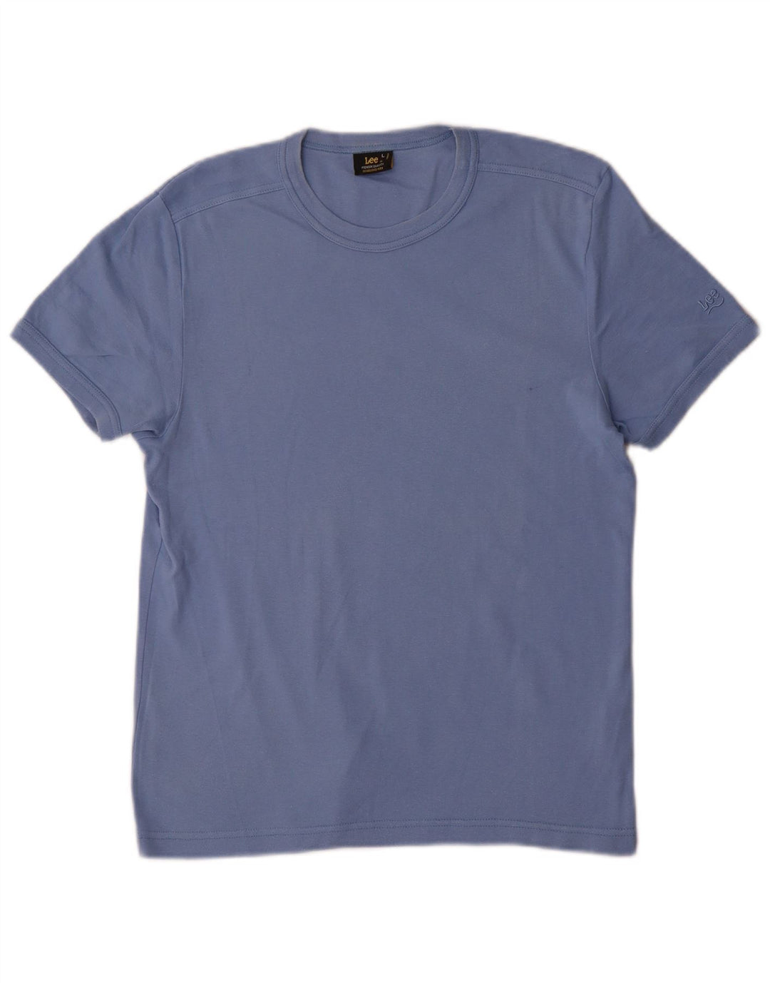 Camiseta Lee Mujer Top Grande Azul Algodón