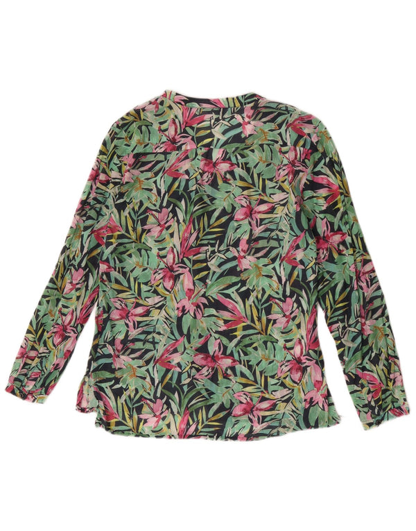 Laura Ashley Blusa para mujer UK 10 Small Multicolor Floral Cotton