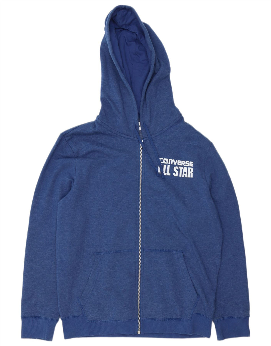 Converse Hombre Graphic Zip Sudadera con capucha Suéter Medio Azul Marino Algodón