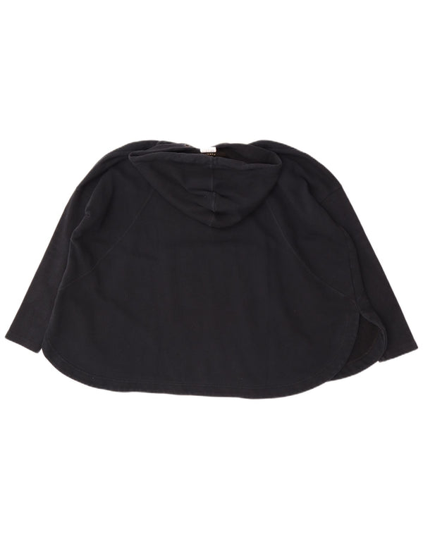 Puma Womens Oversized Hoodie Jumper UK 8 Small Black Cotton