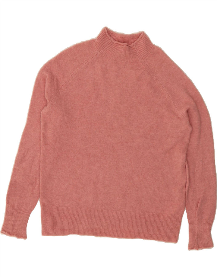 J. CREW Womens Oversized Turtle Neck Jumper Sweater UK 6 XS Pink Polyamide Vintage J. Crew and Second-Hand J. Crew from Messina Hembry 