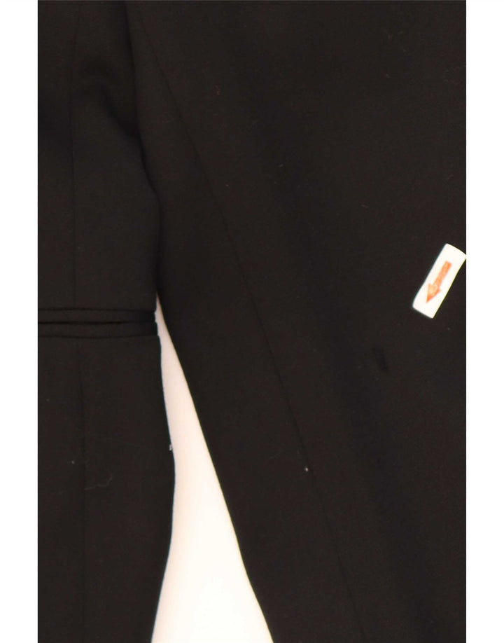 Roberta di Camerino Chaqueta tipo blazer con 1 botón para hombre IT 52 XL Lana negra