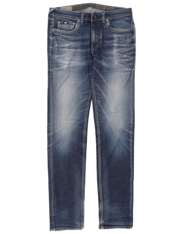Gas Hombre Albert Slim Jeans W32 L34 Algodón Azul