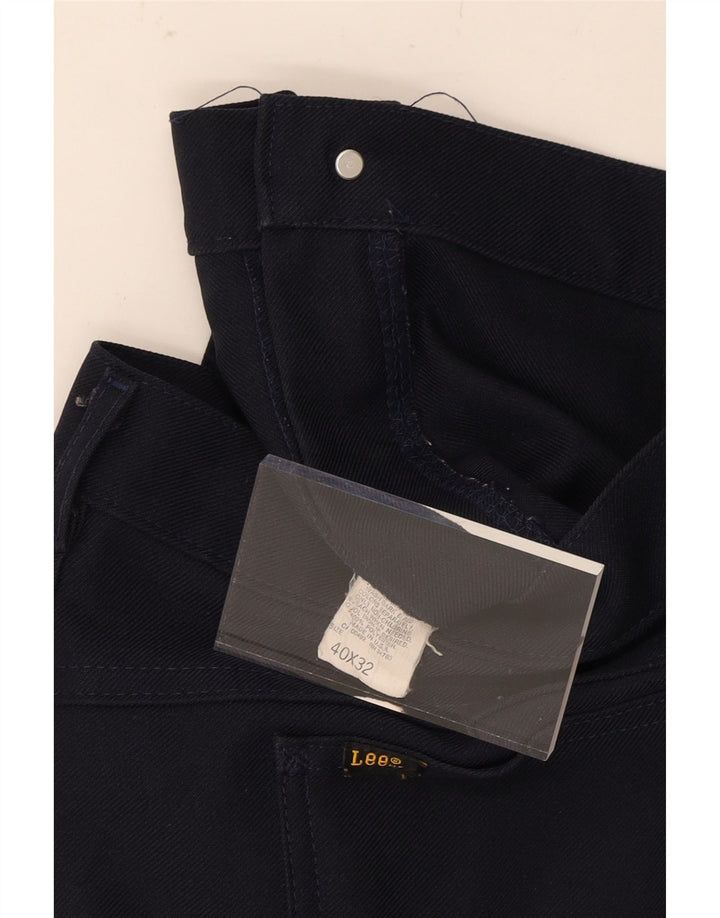 LEE Mens Bootcut Casual Trousers W40 L32 Navy Blue Polyester Vintage Lee and Second-Hand Lee from Messina Hembry 