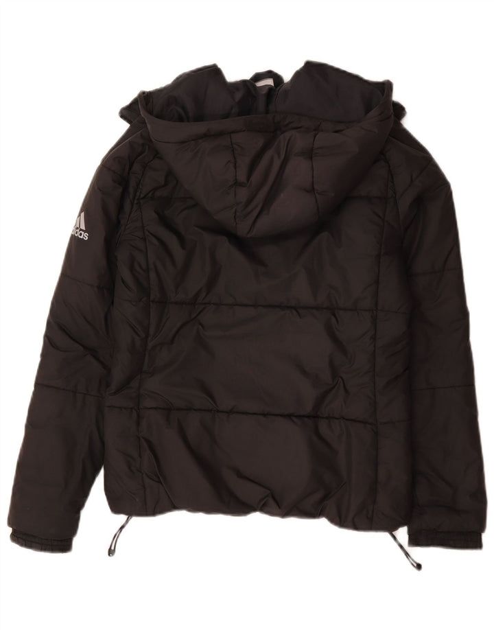 Adidas Chaqueta acolchada con capucha para mujer UK 8/10 Small Black Poliéster