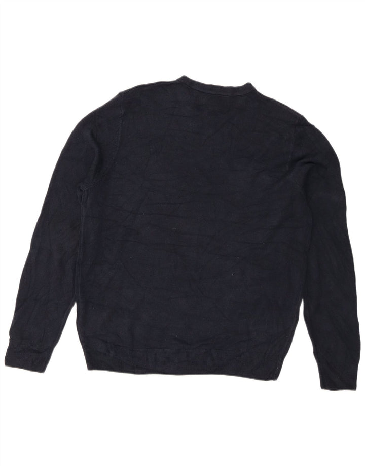 Marks & Spencer - Jersey de cuello redondo para hombre, talla grande, acrílico azul marino