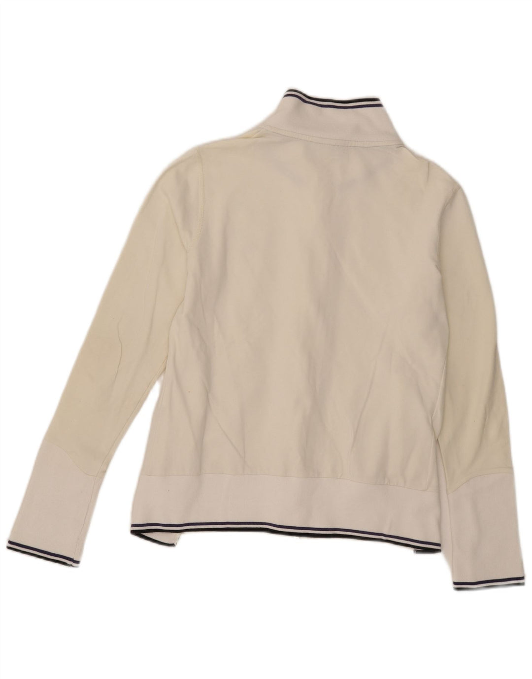 Ellesse - Chaqueta de chándal para mujer (talla 40), algodón a rayas blancas medianas