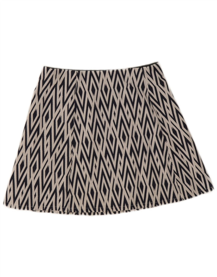 Zara Mujer Trafaluc Mini Falda Mediana W28 Azul Marino Geométrico