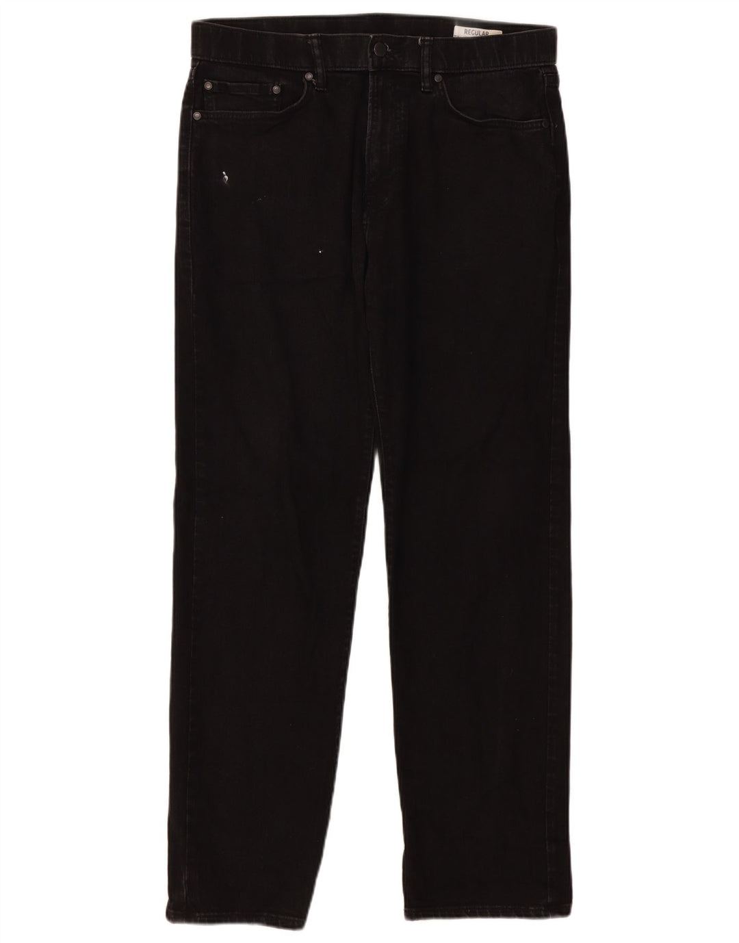 Marks & Spencer Vaqueros rectos regulares para hombre W34 L31 Algodón negro