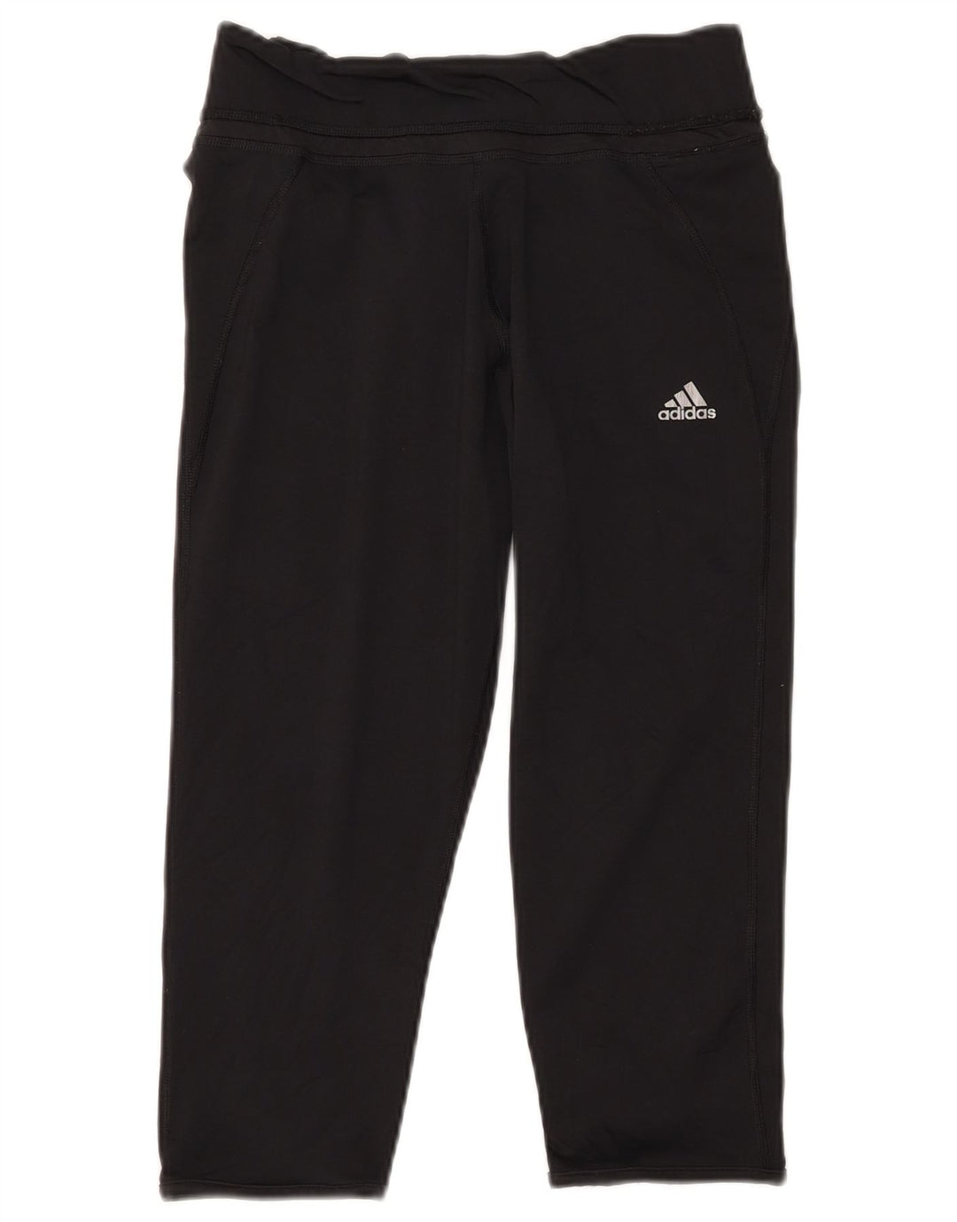 Adidas Mujer Climalite Capri Leggings Reino Unido 12/14 Mediano Negro Poliéster