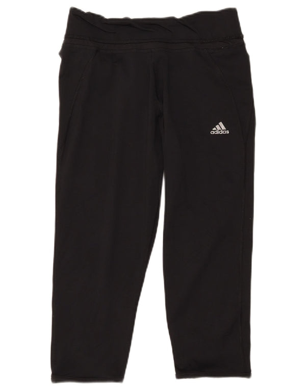 Adidas Mujer Climalite Capri Leggings Reino Unido 12/14 Mediano Negro Poliéster