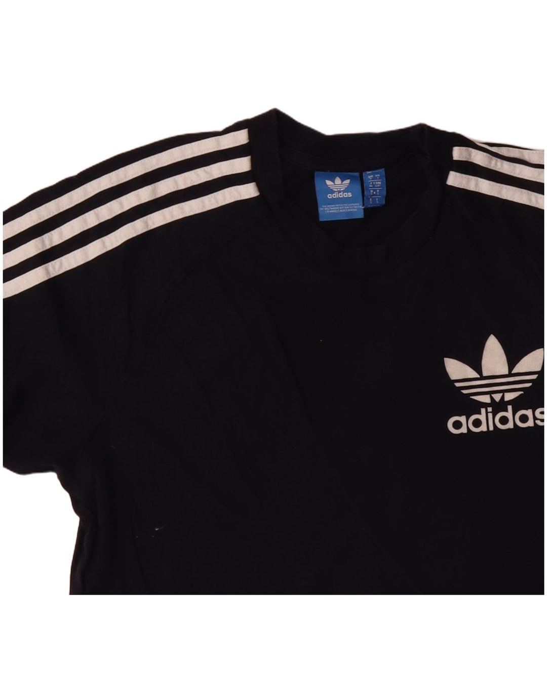 ADIDAS Camiseta gráfica para mujer Top UK 10 Small Azul marino Algodón