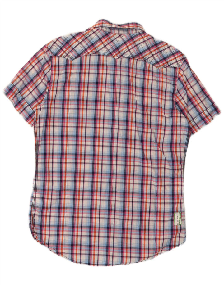 G-Star Hombre Camisa Gráfica De Manga Corta De Algodón A Cuadros Multicolor Mediano