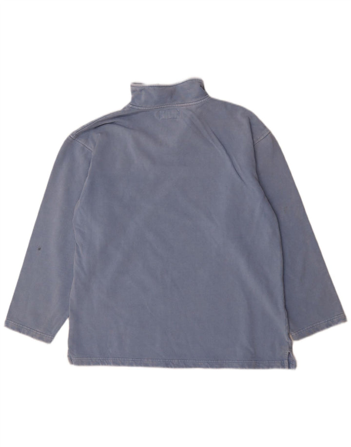 Weird Fish - Sudadera con cuello y cremallera para hombre, color azul medio, algodón