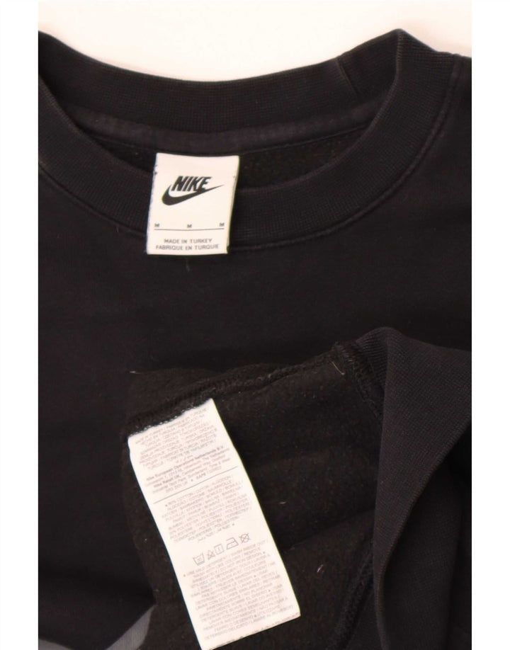 Nike Sudadera con gráfico gráfico tipo jersey de algodón negro mediano
