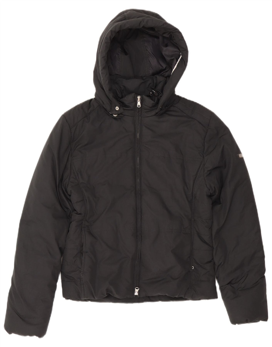 CHAMPION Chaqueta acolchada con capucha para mujer UK 40 Mediana Poliéster negro