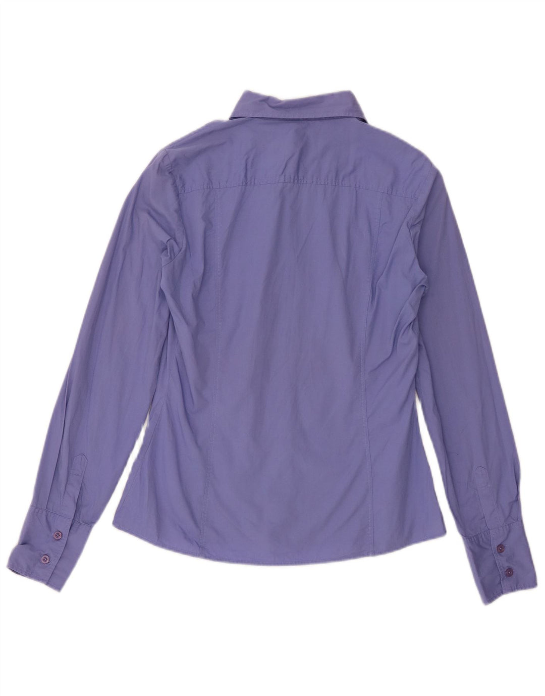 Camisa Benetton Mujer ES 44 Mediano Morado Algodón