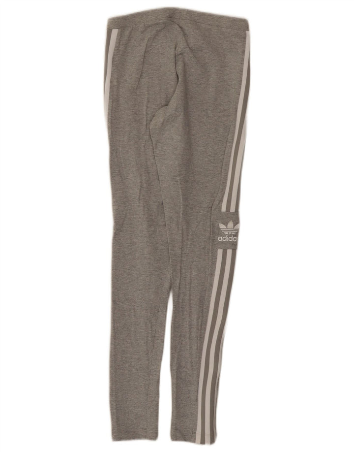 Adidas Leggings gráficos para mujer UK 8 Small Gris Algodón