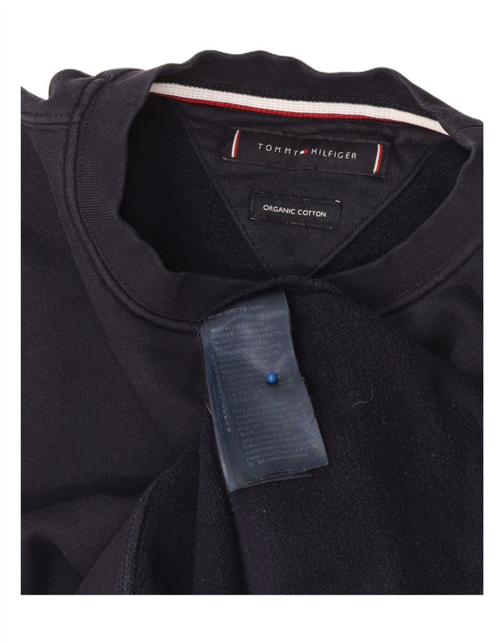 Tommy Hilfiger Hombre Sudadera Jumper Medium Azul Marino Algodón