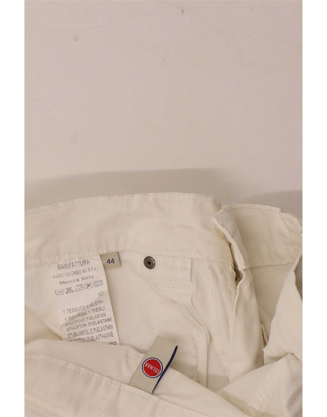 Colmar Jeans Slim Mujer IT 44 Medium W30 L30 Algodón Blanco