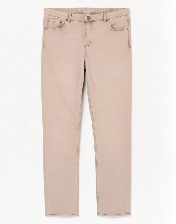 Marks & Spencer Vaqueros ajustados y relajados para mujer, Reino Unido 44, grande, W34 L30, algodón gris